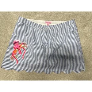 Lilly Pulitzer, Size 12, Lobster seersucker skort